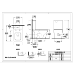 Walrus WR-120694 相連式自由咀座廁 (不包含風琴喉)